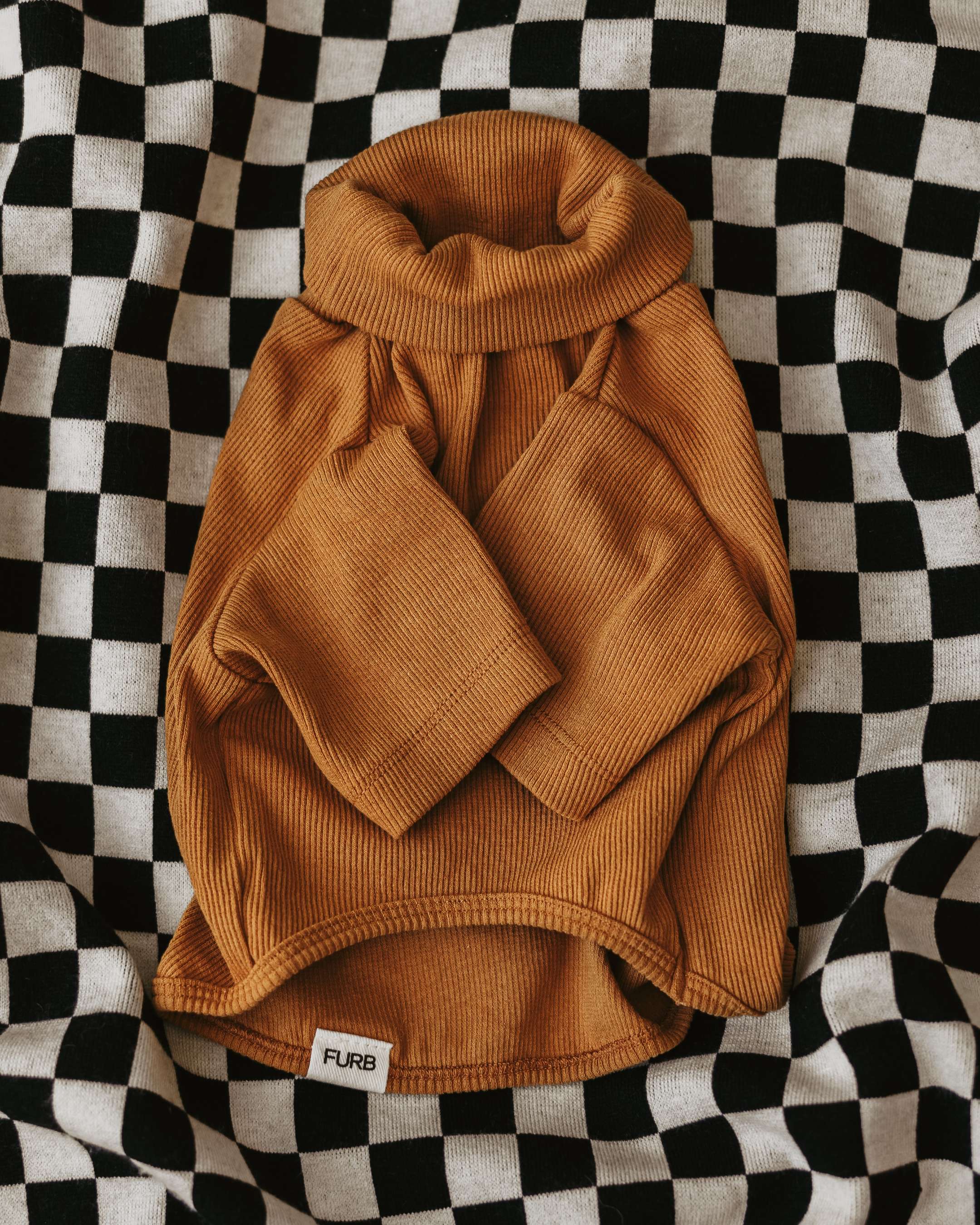 Halifax Goldenrod Ribbed Dog Turtleneck - Image 3