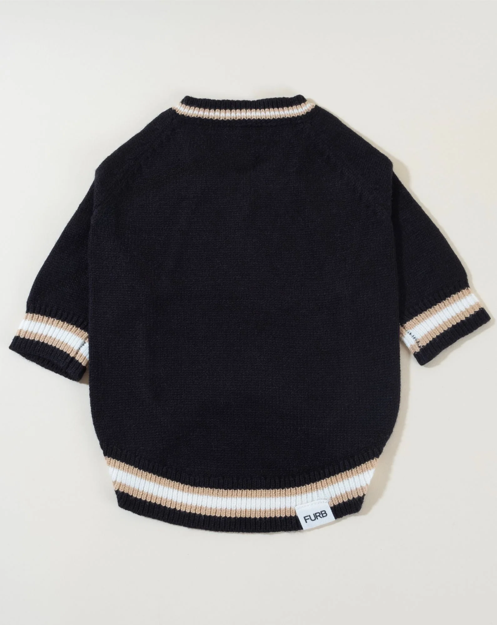 Ivy League Black V-Neck Sweater - Image 3