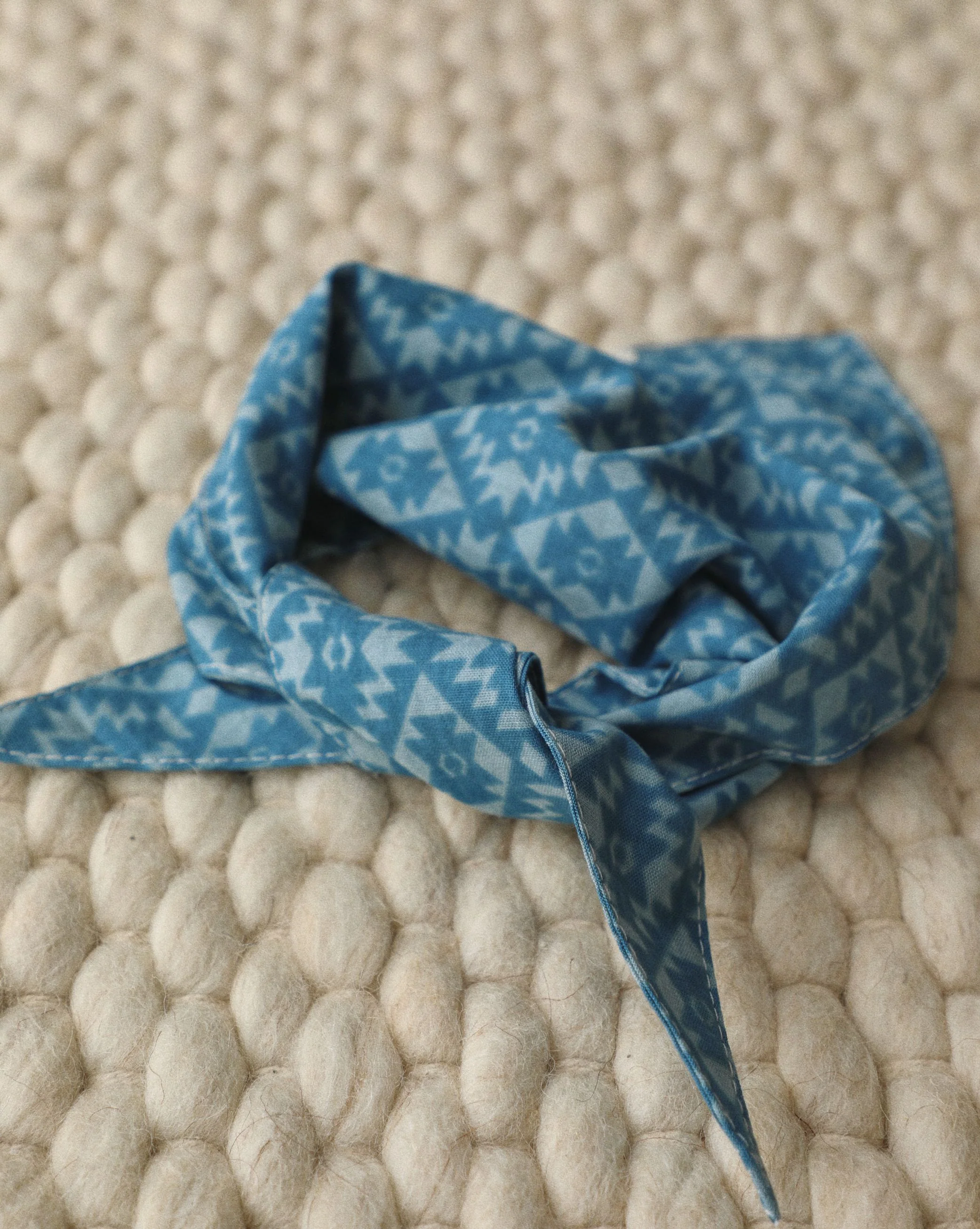 Prairie Prance Denim Blue Dog Bandana - Image 2