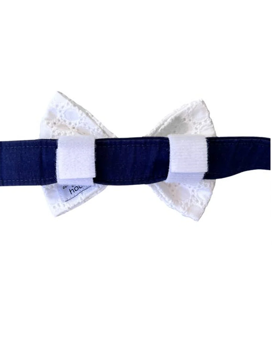 Take a Bow White Eyelet Bow Tie - Image 4