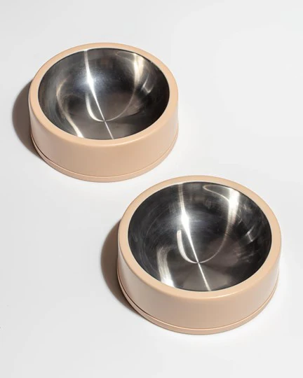 Wild One Tan Metal Dog Bowl - Image 2