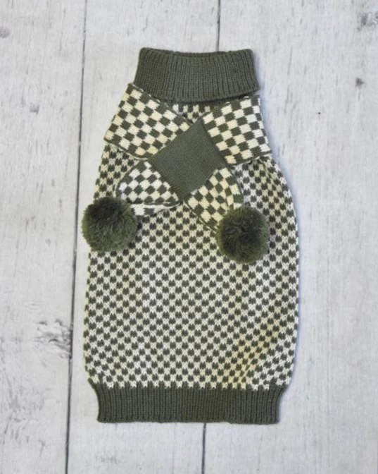 All Spruced Up Green Dog Scarf - Image 3