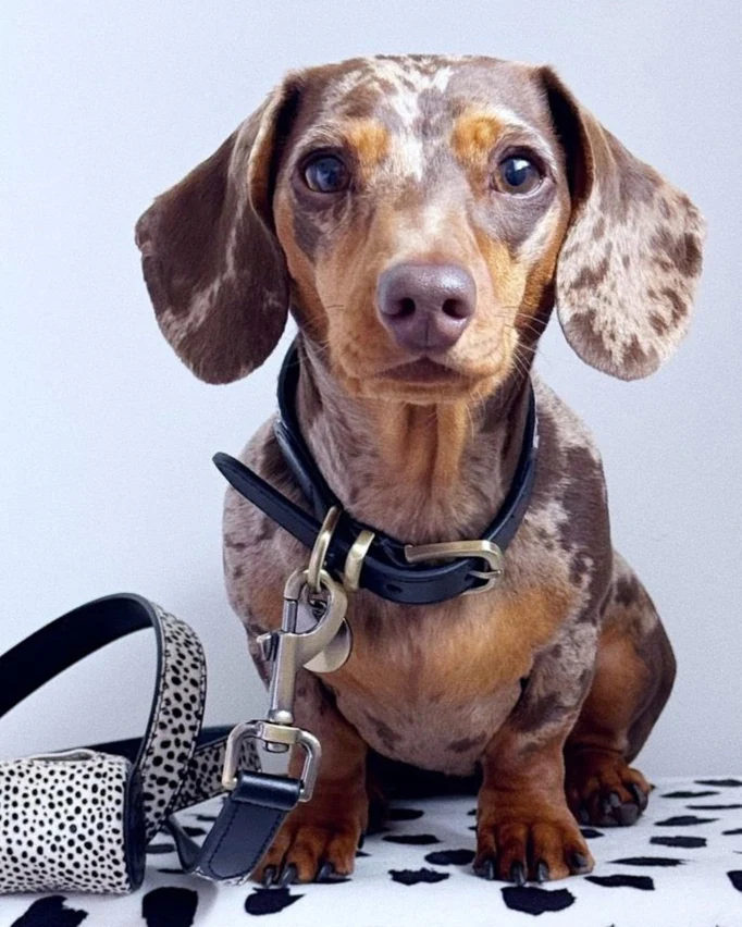 Wylde Black Spotted Pony Fur Dog Leash - Image 3